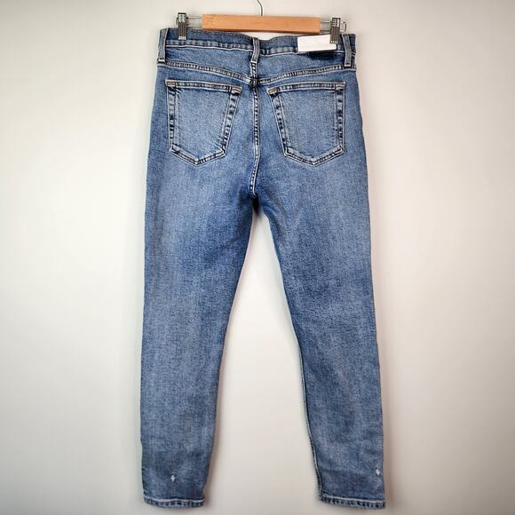 Re/Done High Rise Ankle Crop Jeans Size 29 Mid Rise Denim - Picture 6 of 9